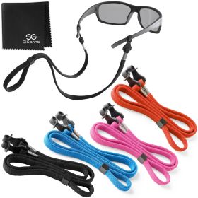 Eye Glasses String Holder Strap Eyeglass 4 Pcs Orange Pink Straps Cords for Men Women Eyeglass Holders Around Neck Sunglasses String Chain Lanyar