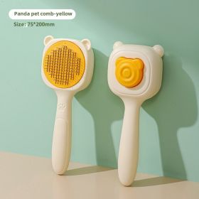 Pet Grooming Brush, Suitable For Cats. It Is An Easy-to-clean Pet Hair Removal Tool, Applicable To Animal Hair Care. (Color: Yellow)